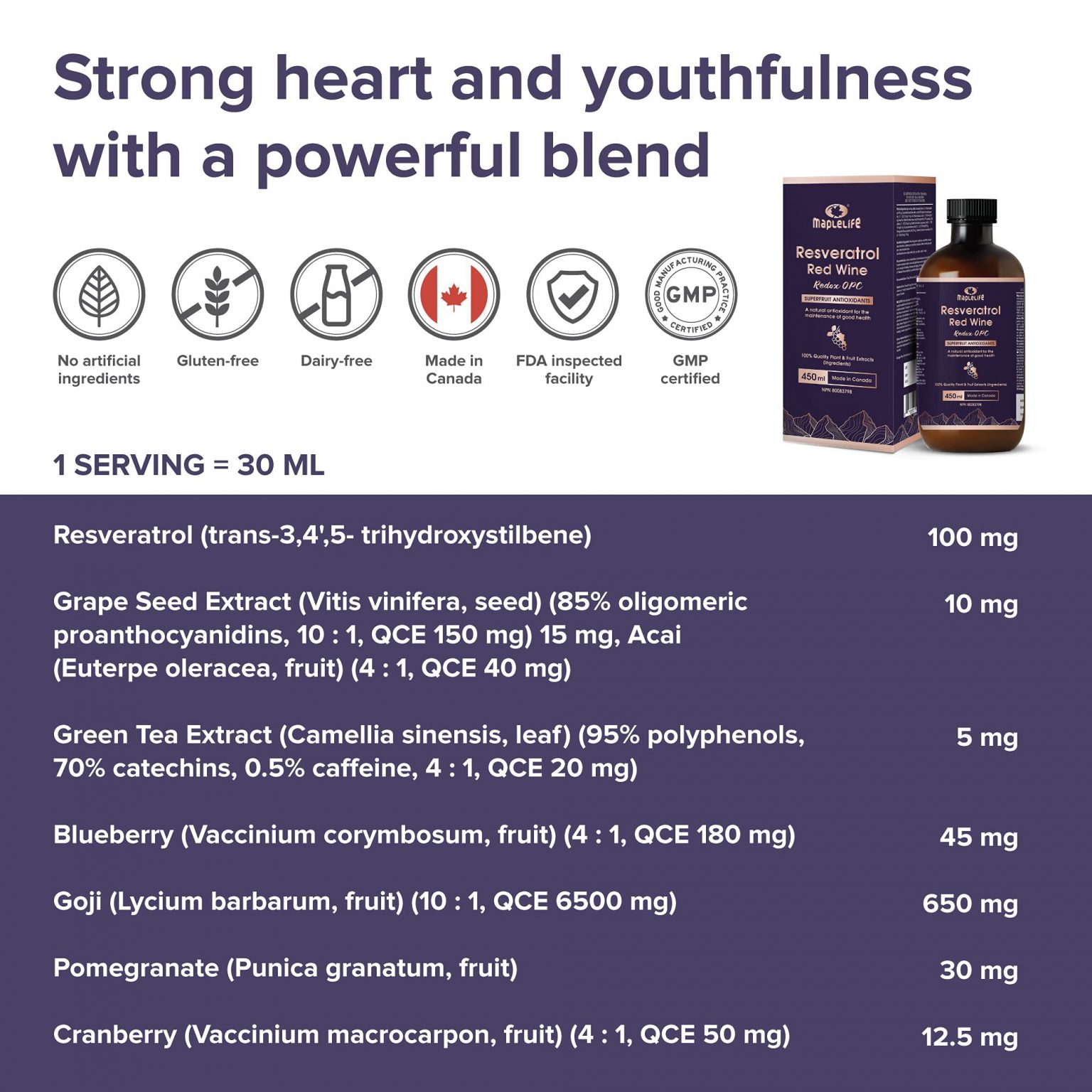 Resveratrol Liquid Concentrate 450ml Family Care Nutrition